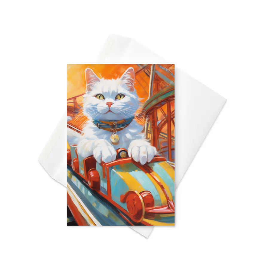 PugMug Custom White Companion Cat Greeting Card