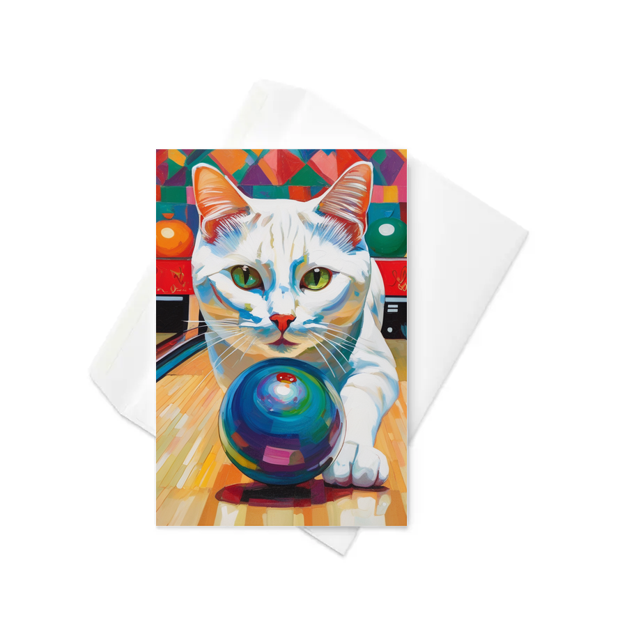 PugMug Custom White Companion Cat Greeting Card