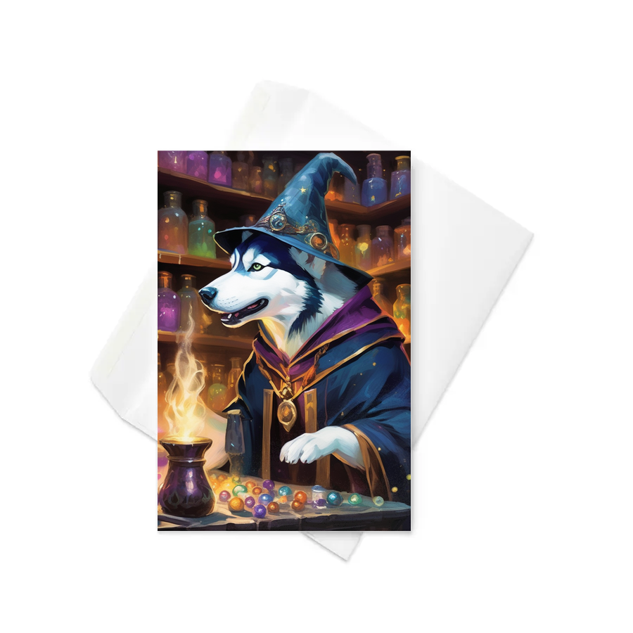 PugMug Custom Siberian Husky Greeting Card