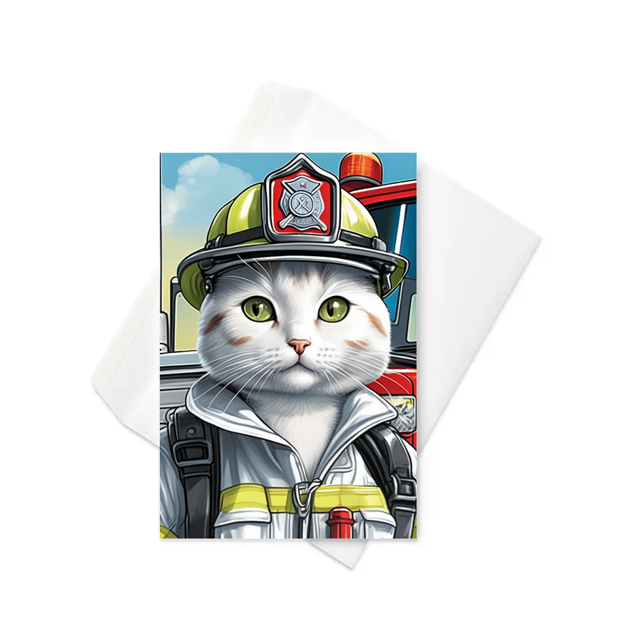 PugMug Custom White Companion Cat Greeting Card