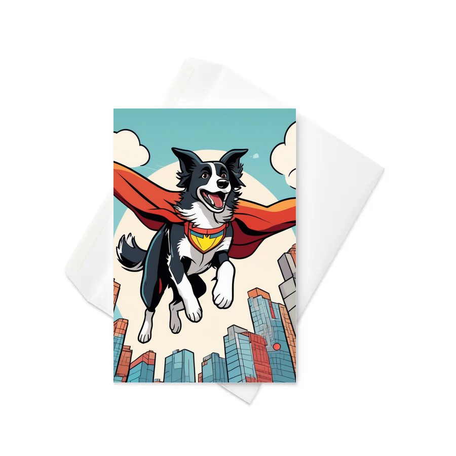 PugMug Custom Border Collie Greeting Card