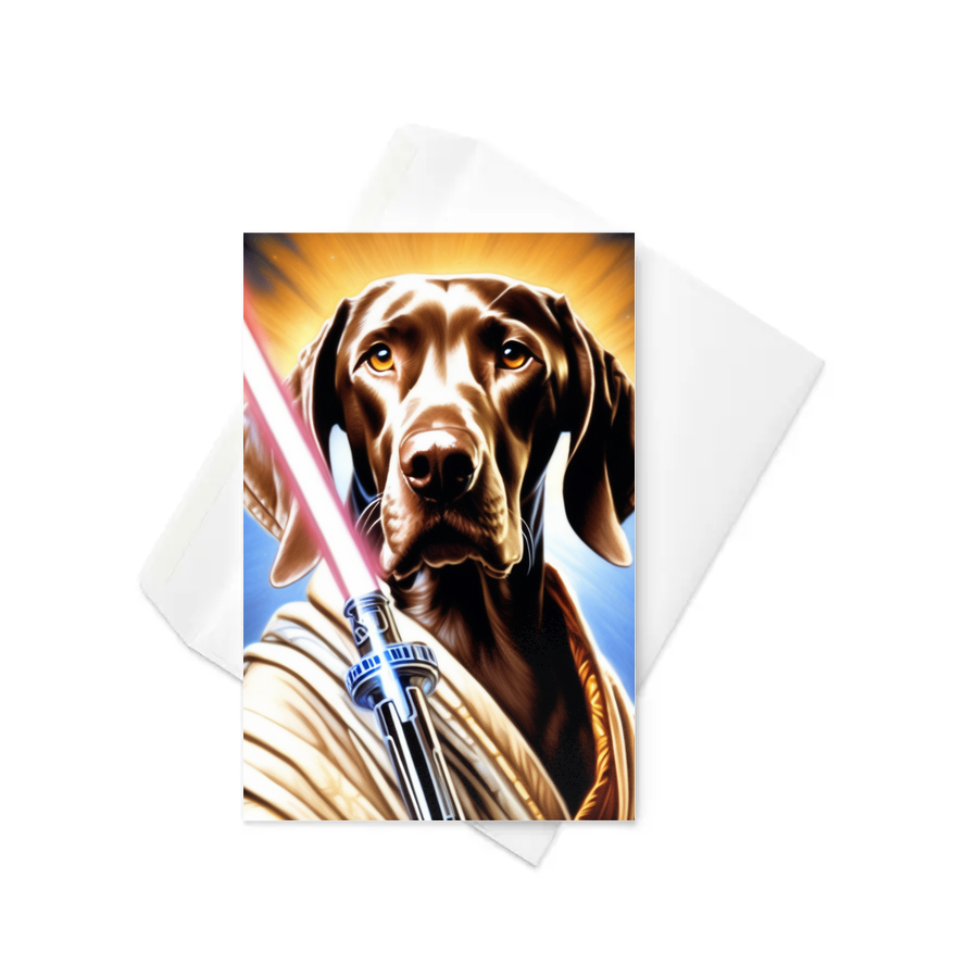 PugMug Custom Weimaraner Greeting Card
