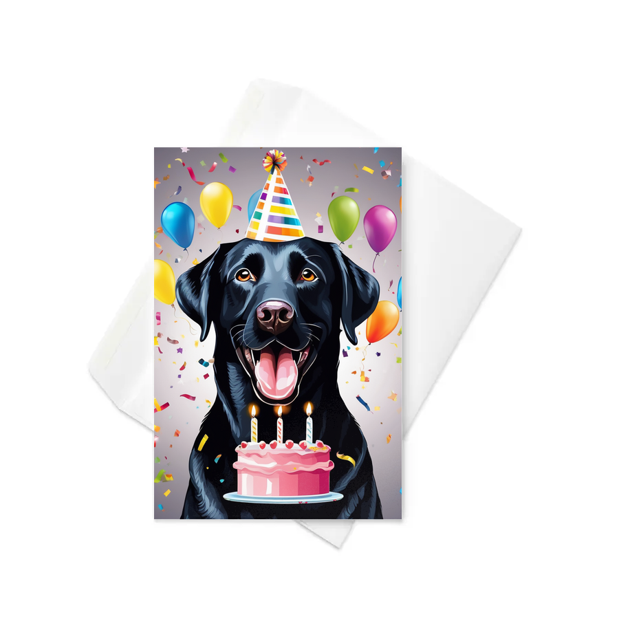 PugMug Custom Black Labrador Retriever Greeting Card