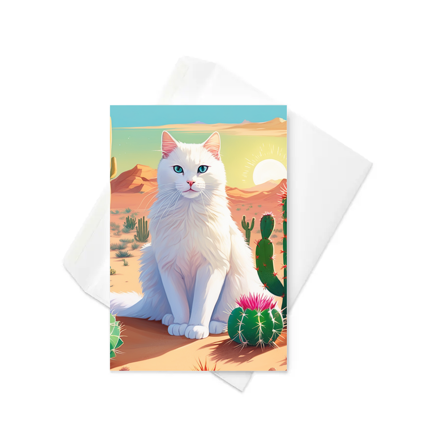 PugMug Custom White Companion Cat Greeting Card