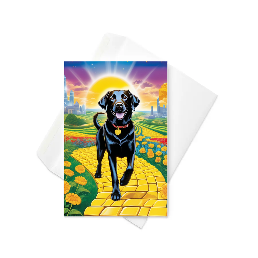 PugMug Custom Black Labrador Retriever Greeting Card