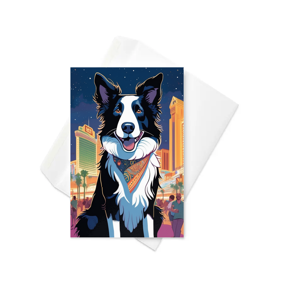 PugMug Custom Border Collie Greeting Card