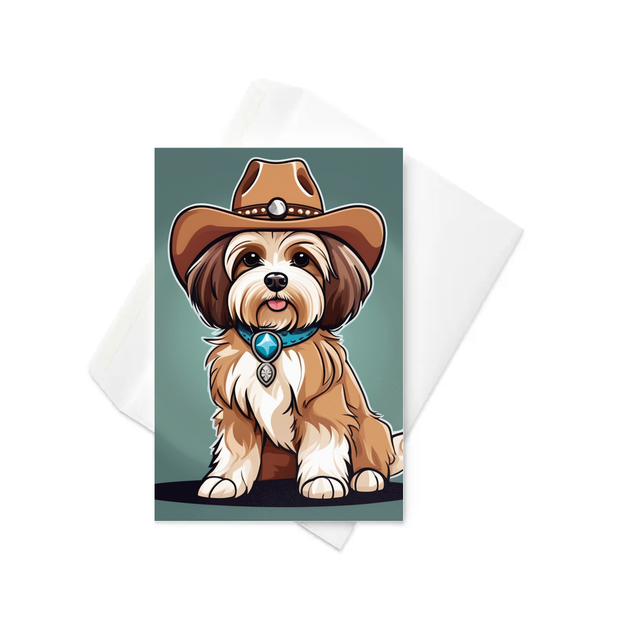 PugMug Custom Tan Havanese Dog Greeting Card
