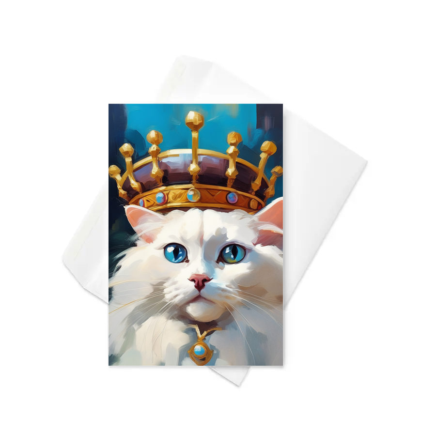 PugMug Custom White Ragdoll Cat Greeting Card