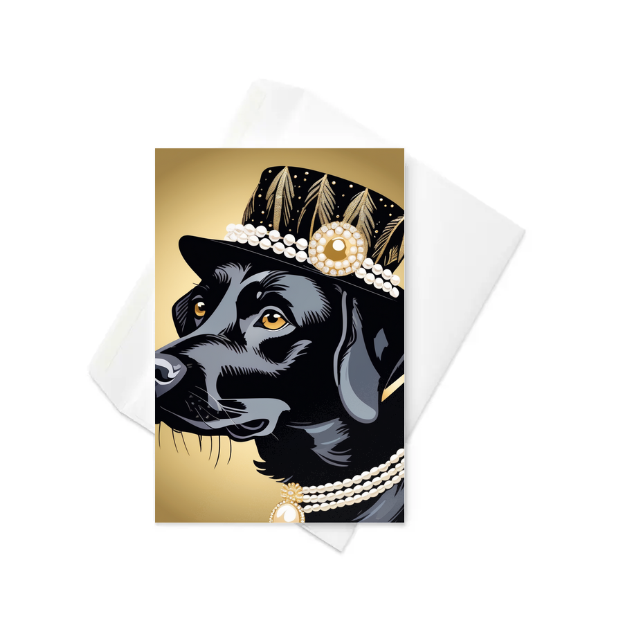PugMug Custom Black Labrador Retriever Greeting Card