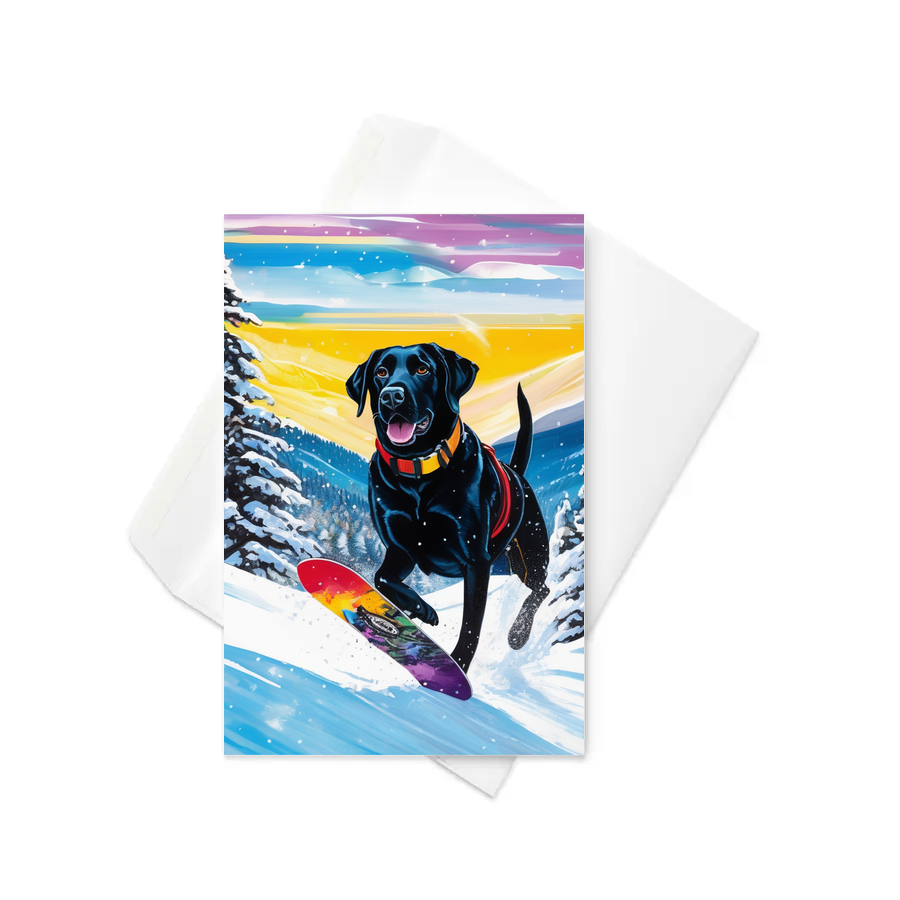 PugMug Custom Black Labrador Retriever Greeting Card