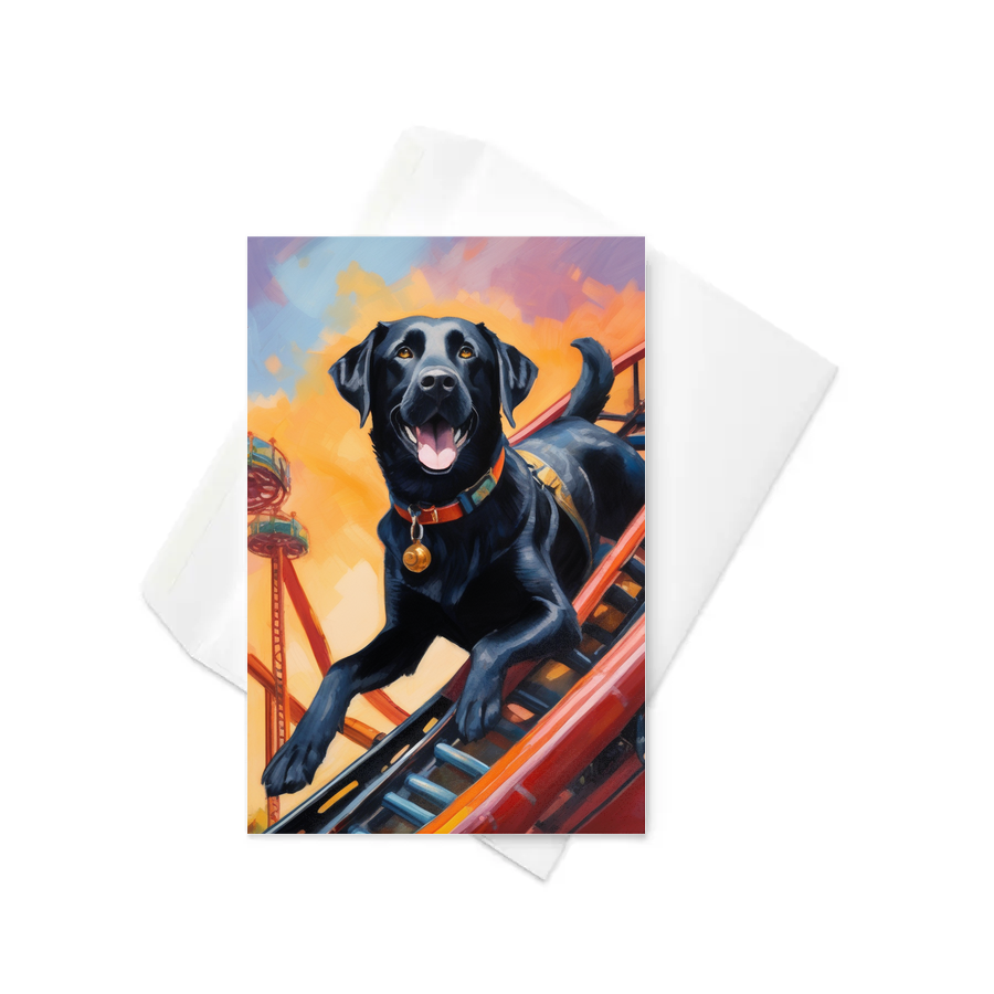 PugMug Custom Black Labrador Retriever Greeting Card
