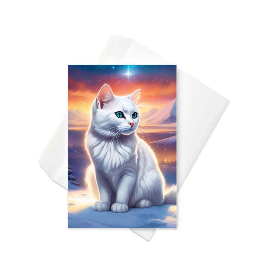PugMug Custom White Exotic Cat Greeting Card