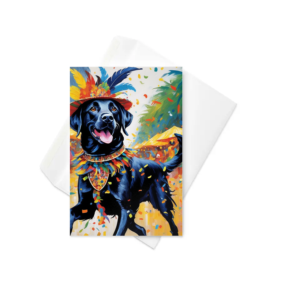 PugMug Custom Black Labrador Retriever Greeting Card