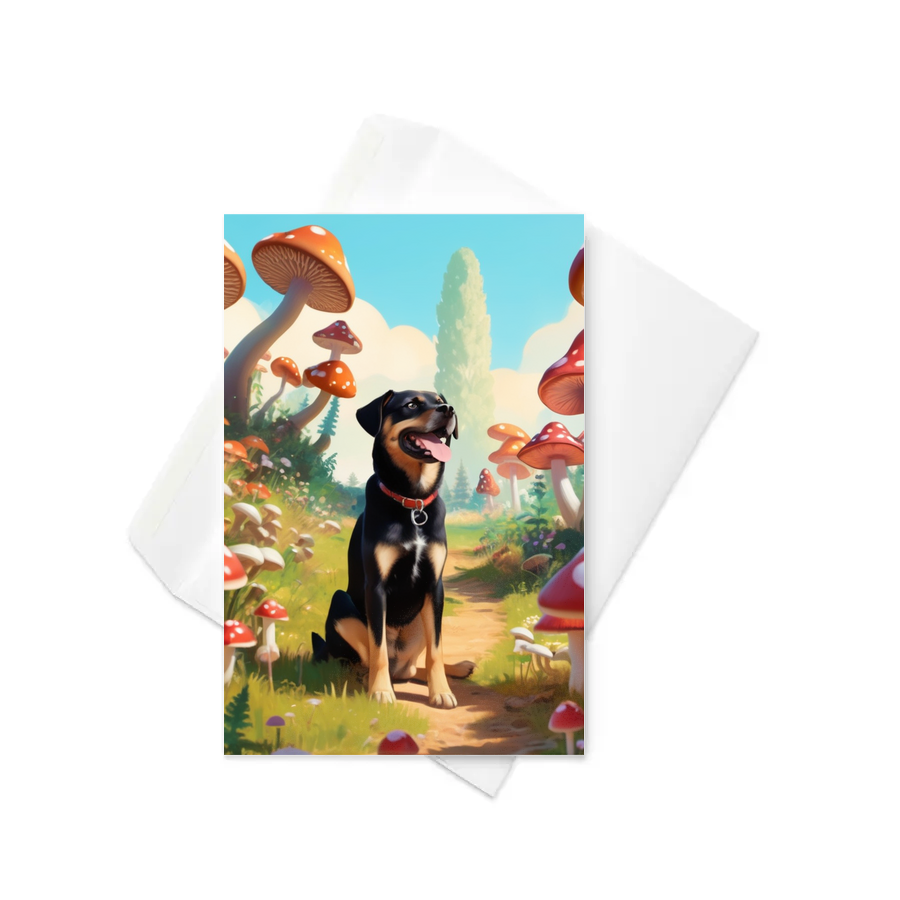 PugMug Custom Blue Greeting Card