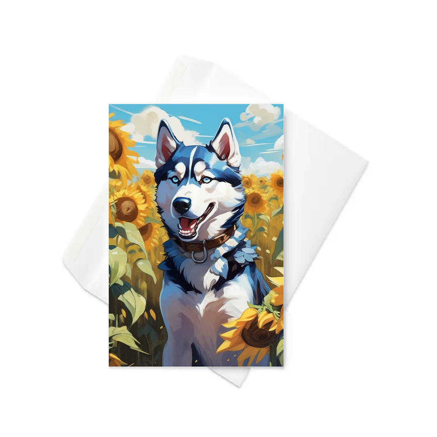 PugMug Custom Siberian Husky Greeting Card