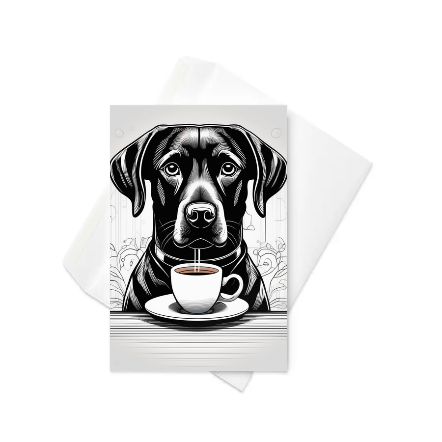 PugMug Custom Black Labrador Retriever Greeting Card