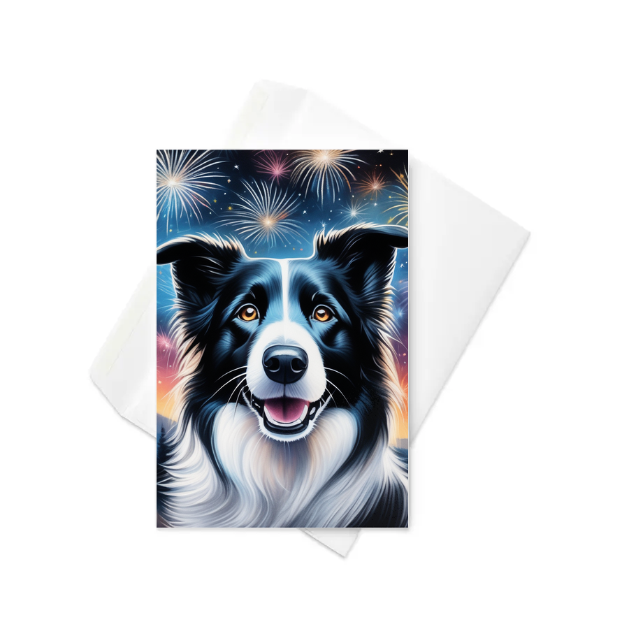PugMug Custom Border Collie Greeting Card