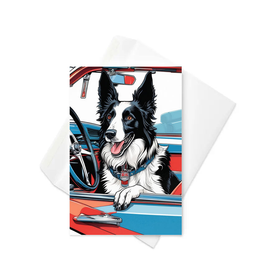 PugMug Custom Border Collie Greeting Card