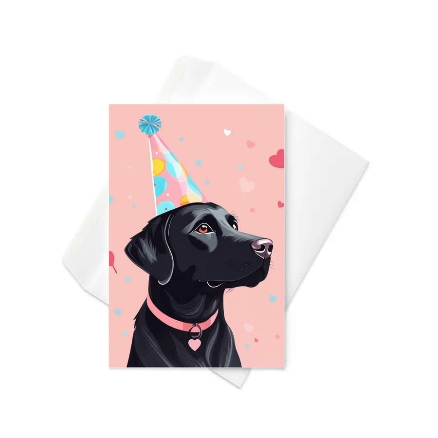 PugMug Custom Black Labrador Retriever Greeting Card