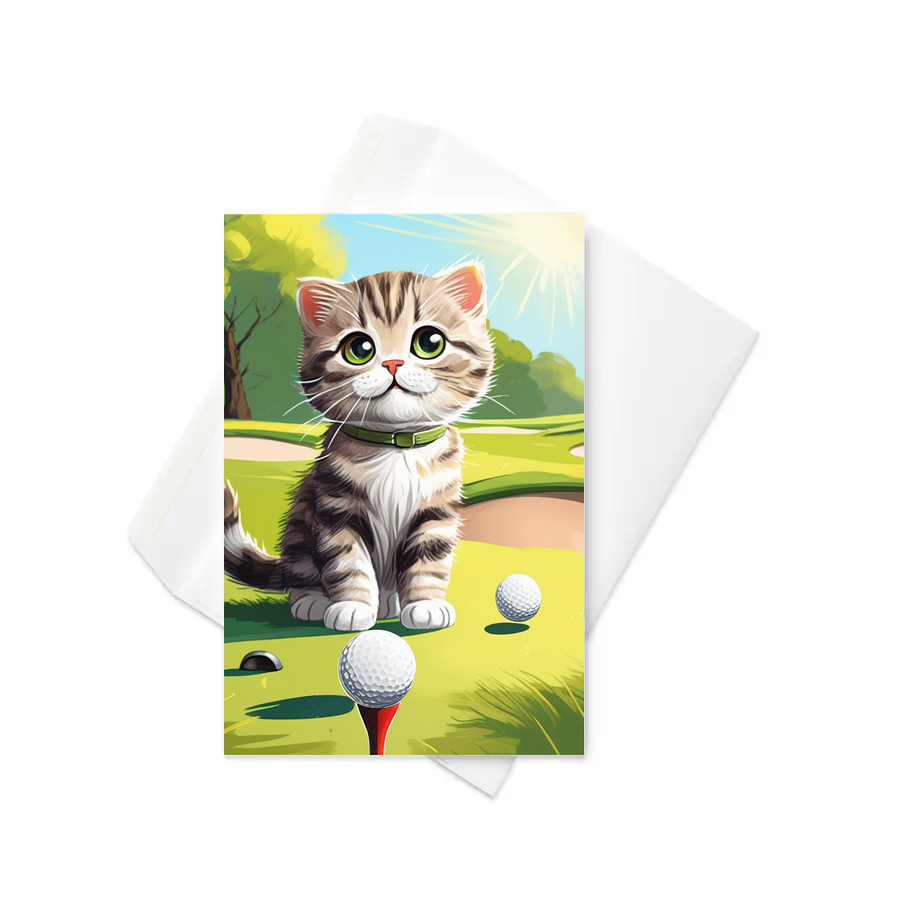 PugMug Custom Tabby Scottish Fold Cat Greeting Card