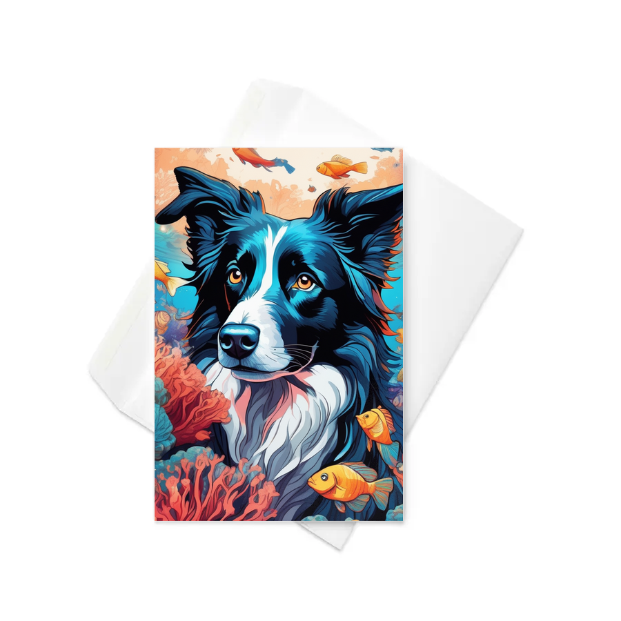 PugMug Custom Border Collie Greeting Card