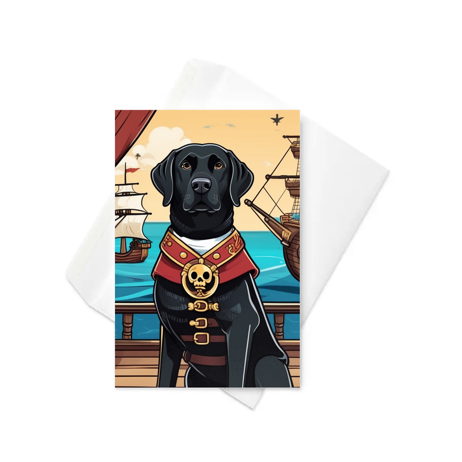 PugMug Custom Black Labrador Retriever Greeting Card