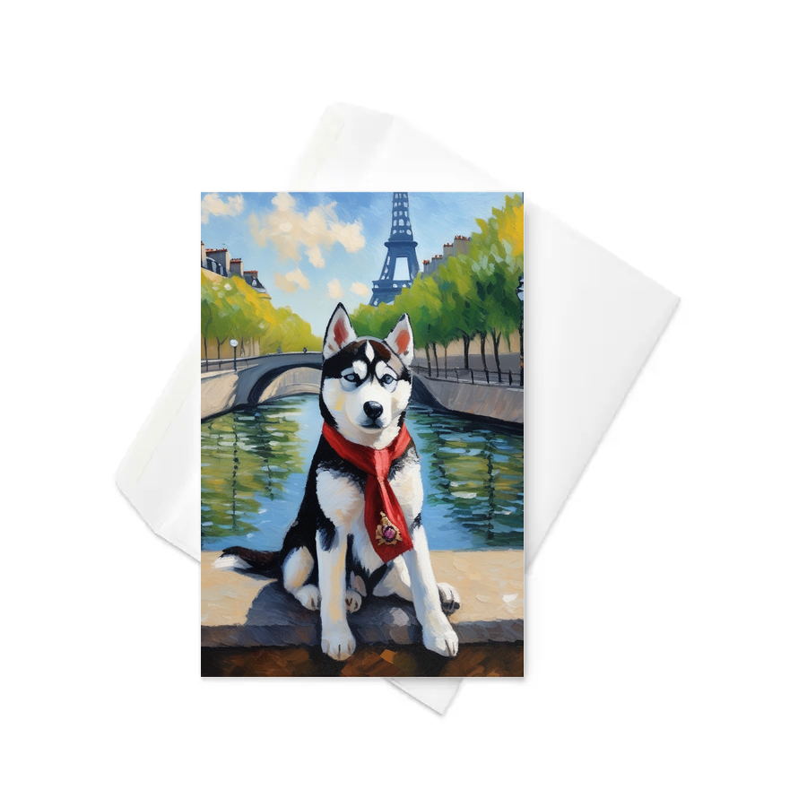 PugMug Custom Siberian Husky Greeting Card