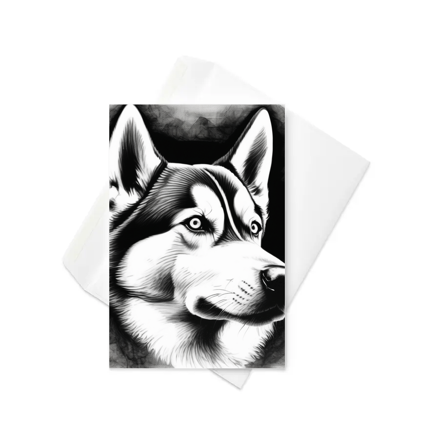 PugMug Custom Siberian Husky Greeting Card