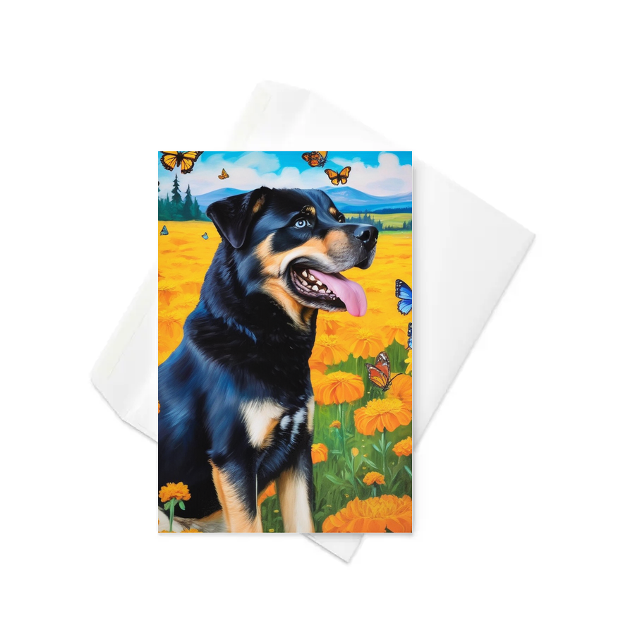 PugMug Custom Blue Greeting Card