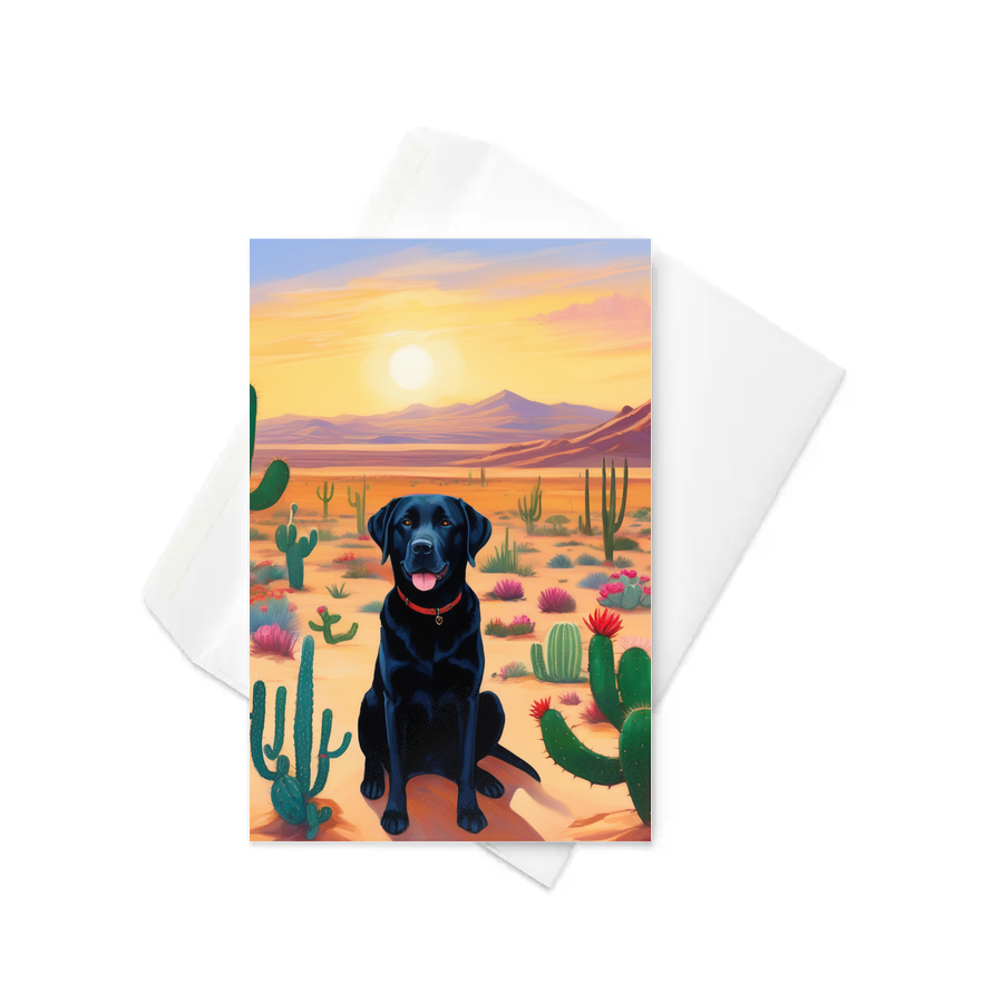 PugMug Custom Black Labrador Retriever Greeting Card