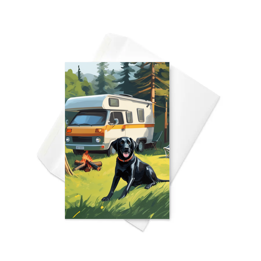 PugMug Custom Black Labrador Retriever Greeting Card