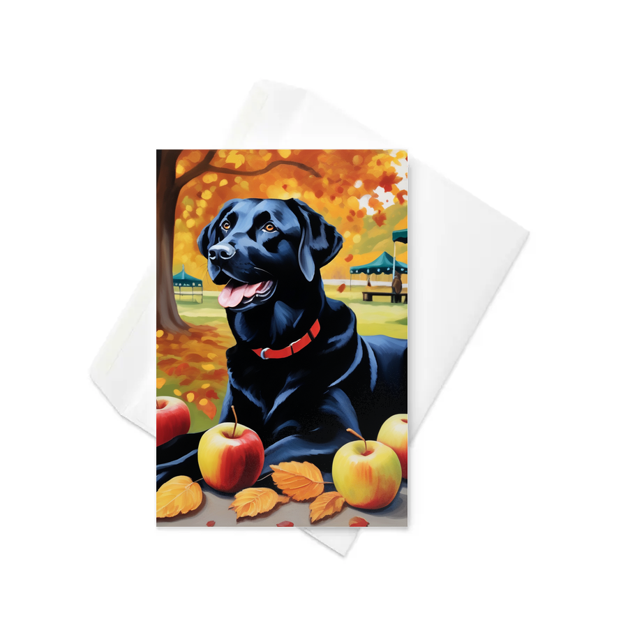 PugMug Custom Black Labrador Retriever Greeting Card