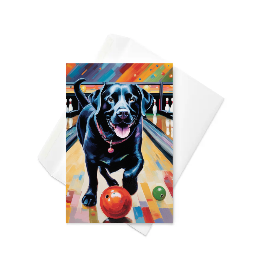 PugMug Custom Black Labrador Retriever Greeting Card