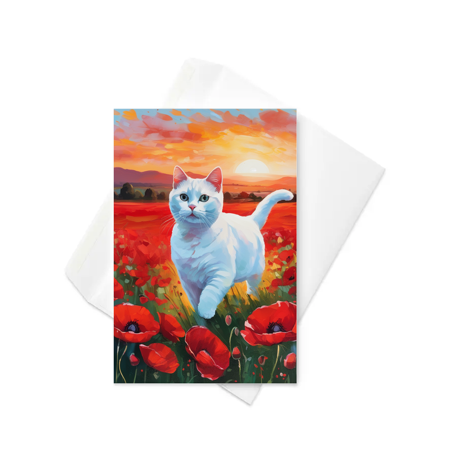 PugMug Custom White Companion Cat Greeting Card