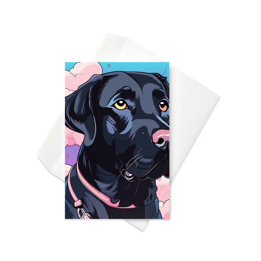 PugMug Custom Black Labrador Retriever Greeting Card