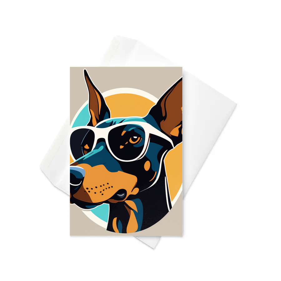 PugMug Custom Doberman Pinscher Greeting Card