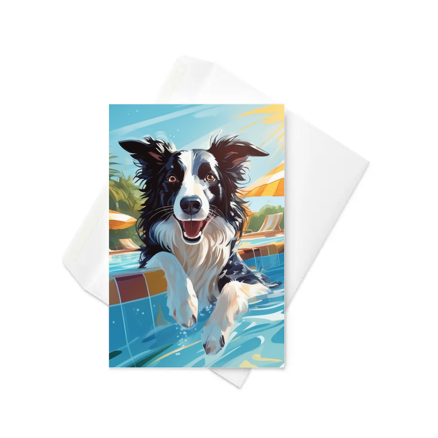 PugMug Custom Border Collie Greeting Card