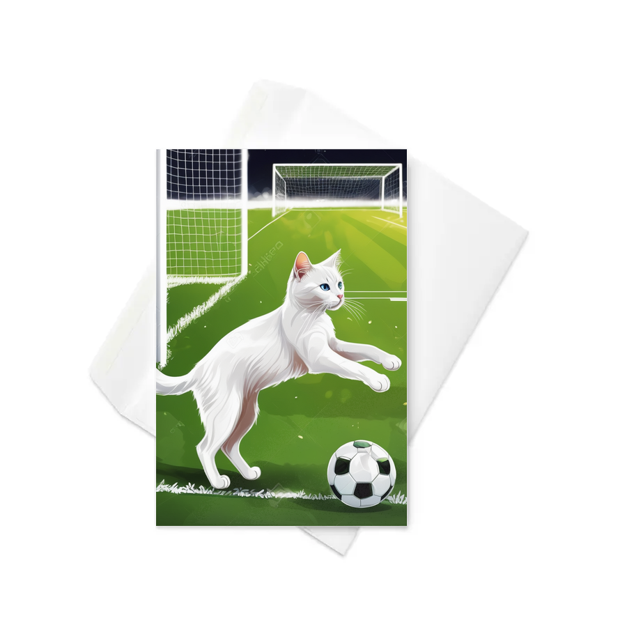 PugMug Custom White Companion Cat Greeting Card