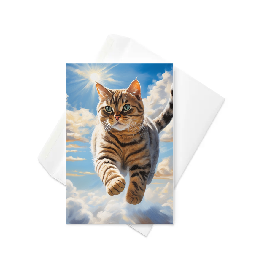 PugMug Custom Tabby British Shorthair Cat Greeting Card