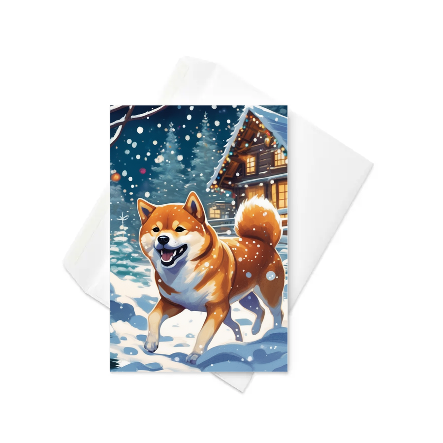 PugMug Custom Shiba Inu Greeting Card