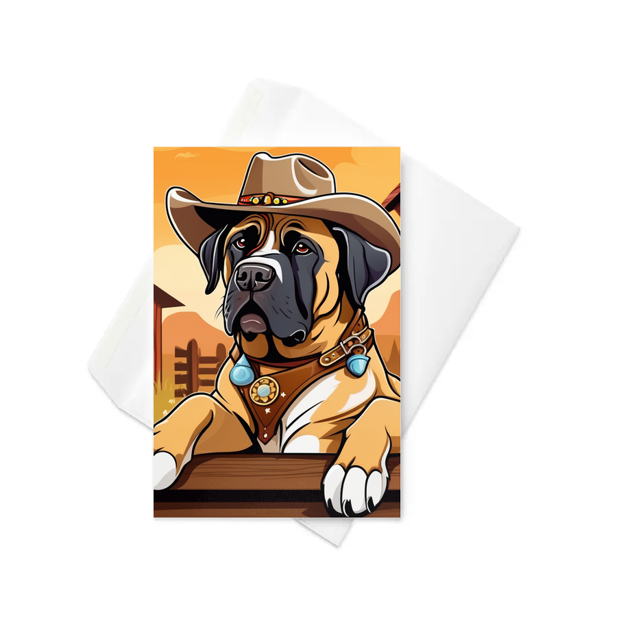 PugMug Custom Mastiff Greeting Card