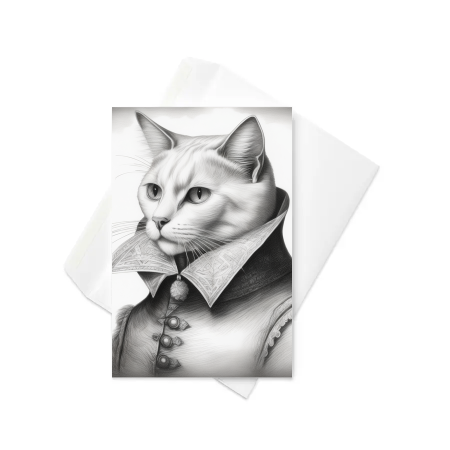 PugMug Custom White Companion Cat Greeting Card