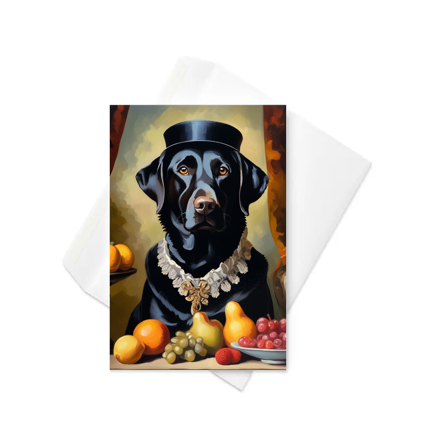 PugMug Custom Black Labrador Retriever Greeting Card