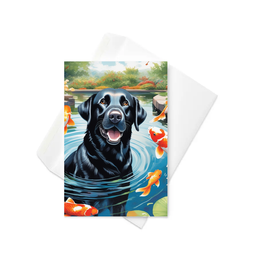 PugMug Custom Black Labrador Retriever Greeting Card
