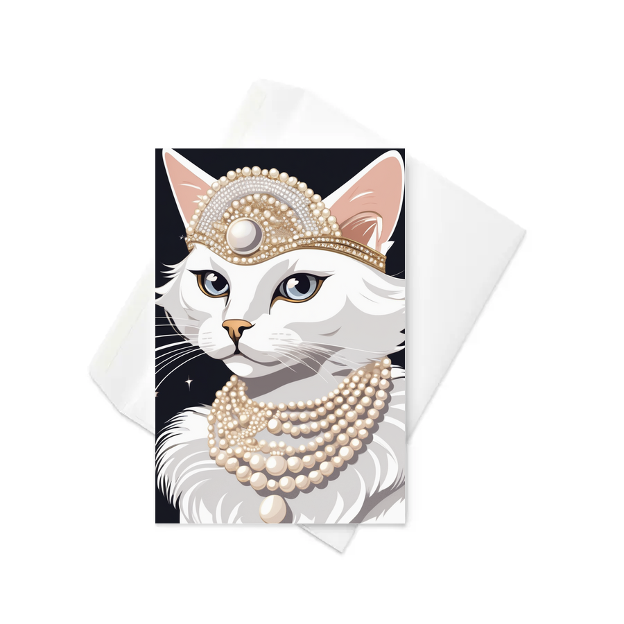 PugMug Custom White Companion Cat Greeting Card