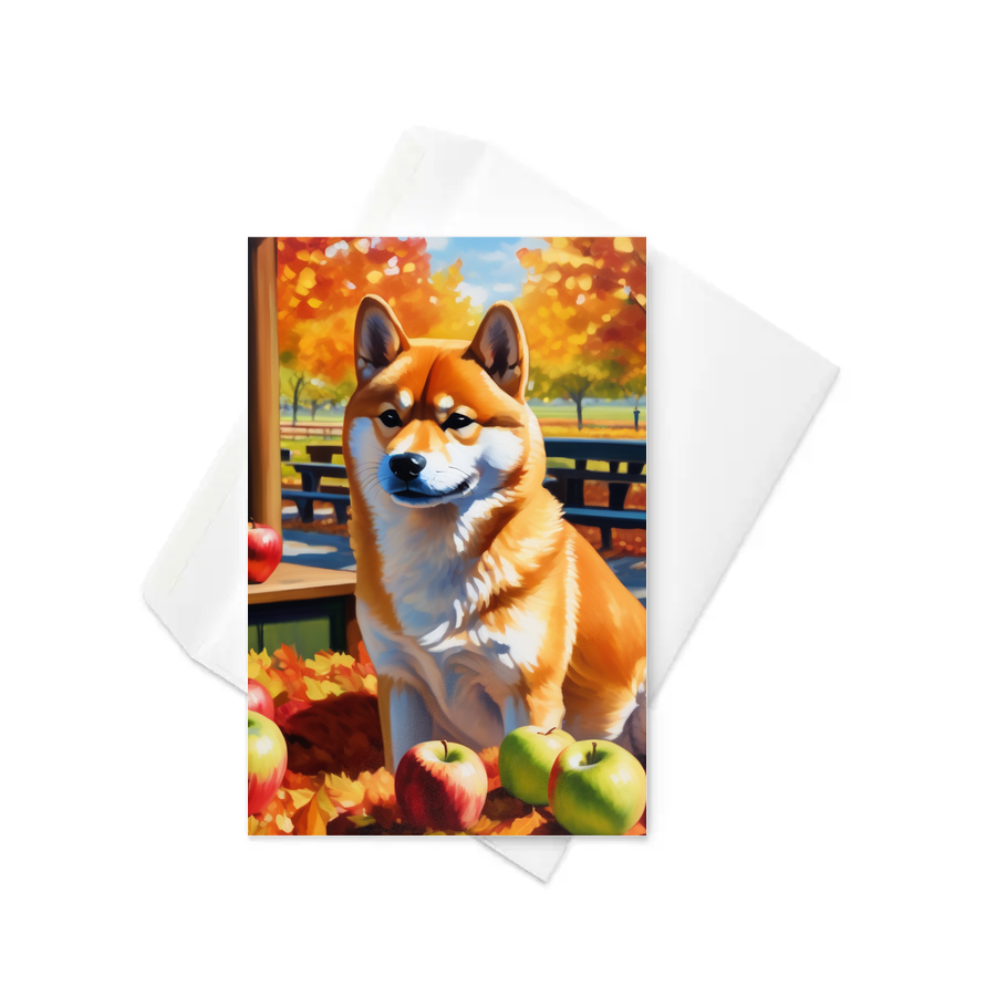 PugMug Custom Shiba Inu Greeting Card
