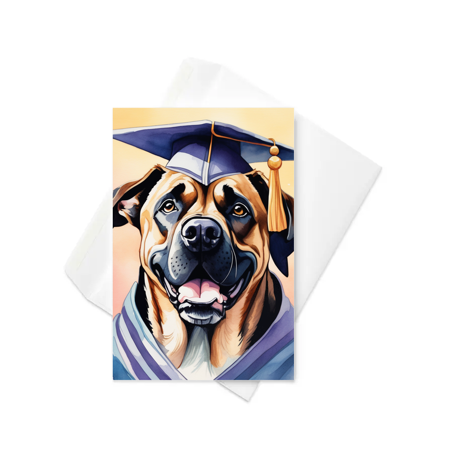 PugMug Custom Mastiff Greeting Card