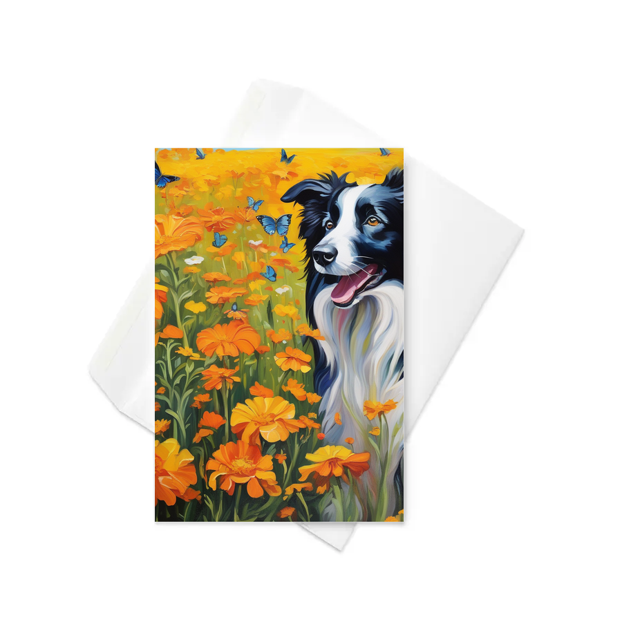 PugMug Custom Border Collie Greeting Card