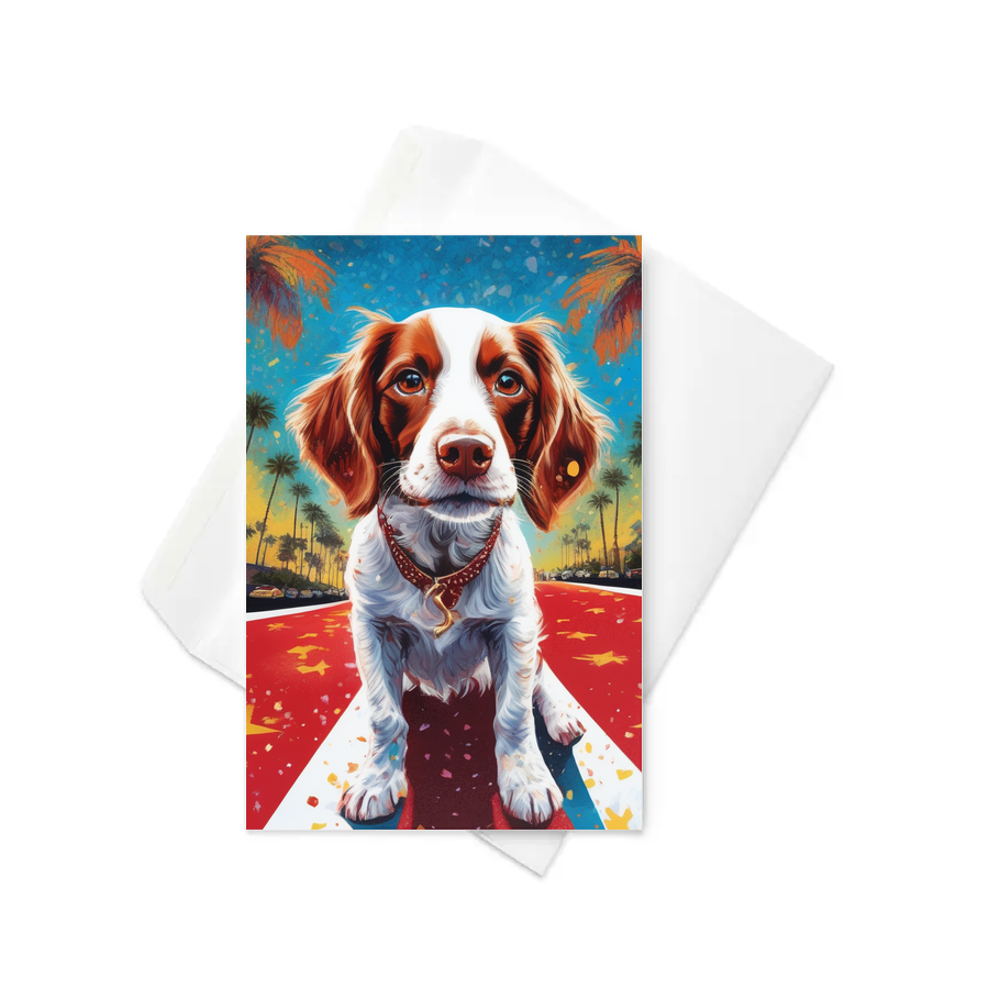 PugMug Custom Brittany Dog Greeting Card