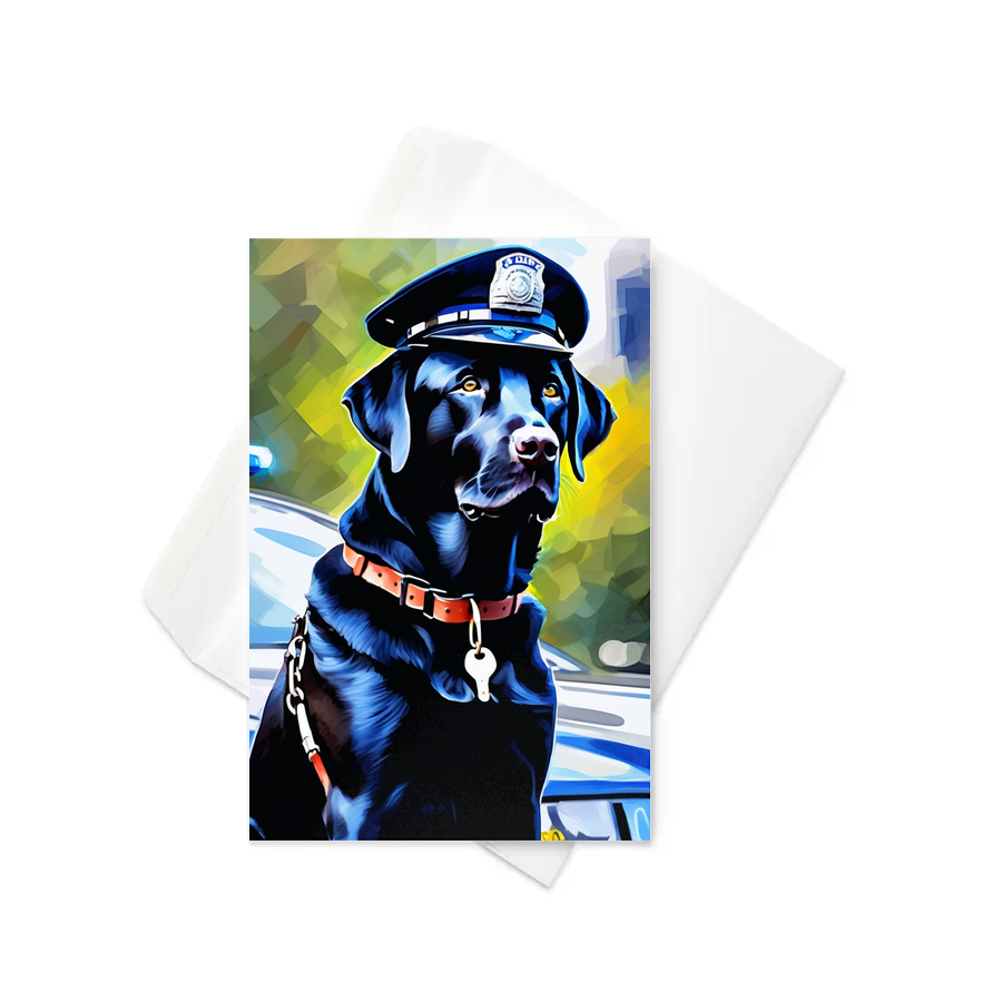 PugMug Custom Black Labrador Retriever Greeting Card